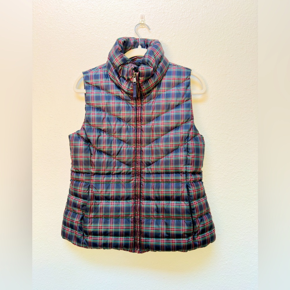 Talbots DOWN PUFFER VEST - HOLIDAY PLAID